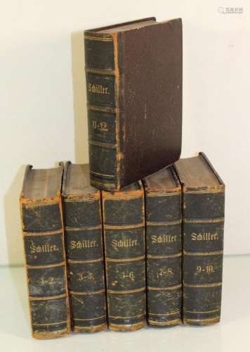 Schiller's Sämmtliche Werke, 12 Bände in 6 Büchern, Stu...