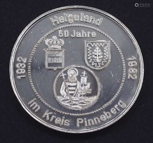 1000er Feinsilber Medaille Helgoland , 26g.