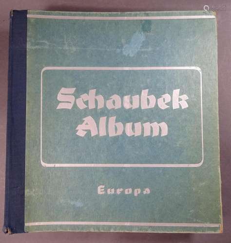 Schaubek Album, Deutschland, Ausgabe 1951, nicht komplett ge...