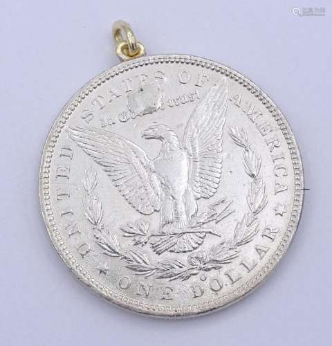 Morgan Dollar USA 1892 O, gehenkelt