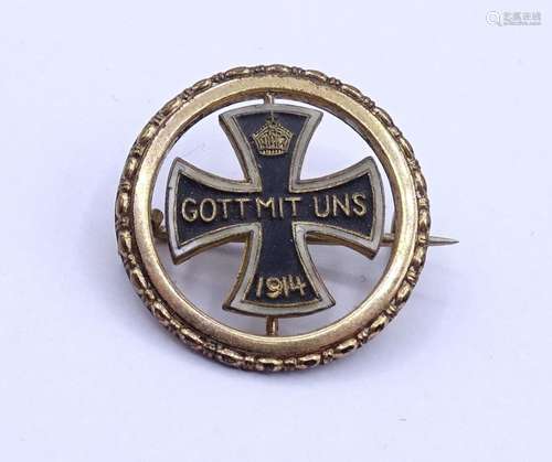 Abzeichen mit EK "Gott mit Uns", D- 22mm