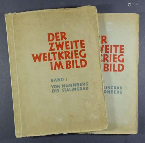 2 Sammelalben, Der Zweite Weltkrieg im Bild, Eilebrecht Ciga...