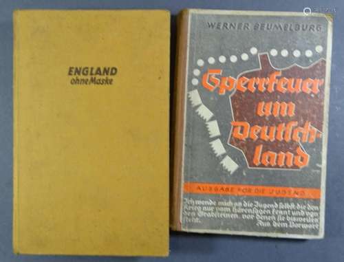 2 Sachbücher "England ohne Maske", 1939, "Spe...