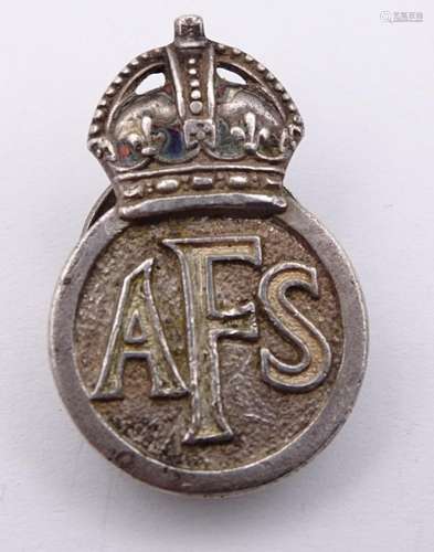 Auxiliary Fire Service AFS-Anstecker, 2. WK, L. 2,8 cm