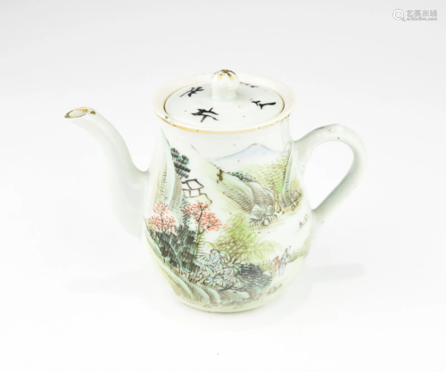 A REPUBLIC PERIOD CHINESE FAMILLE ROSE TEAPOT