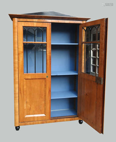 Biedermeier Vitrinenschrank