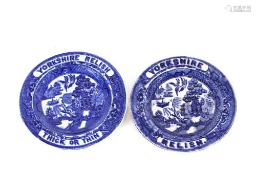 Two late 19th / early 20th Century blue and white plates, on...