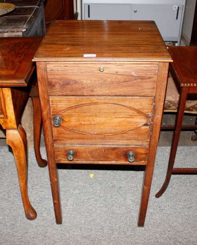 A 19th Century mahogany nightstand, fitted pull out slide ab...