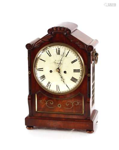 A 19th Century mahogany and brass inlaid bracket clock, by L...