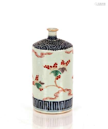 A 19th Century Japanese bottle vase, having floral bird and ...