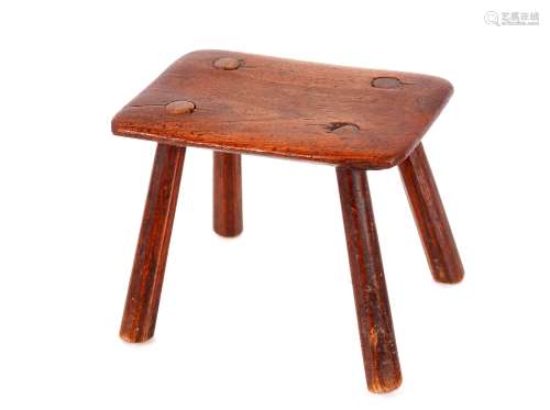 A rustic elm stool, 20cm long
