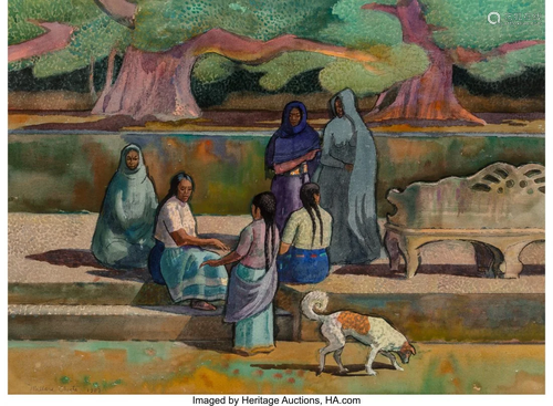 Millard Sheets (American, 1907-1989) Mexican Wom