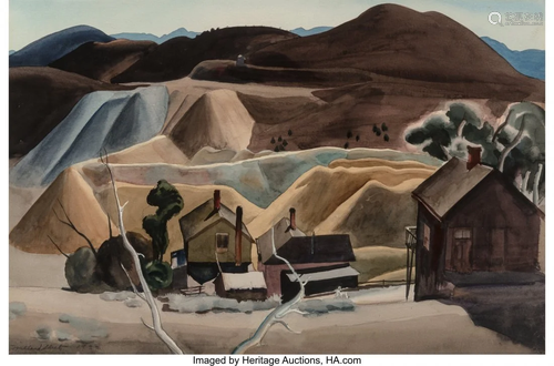 Millard Sheets (American, 1907-1989) The Hill-No