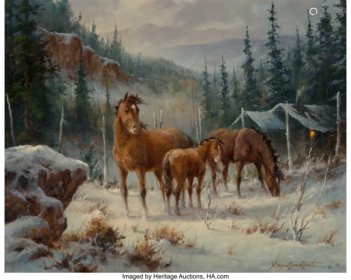 Gary Lynn Roberts (American, b. 1953) Horses in