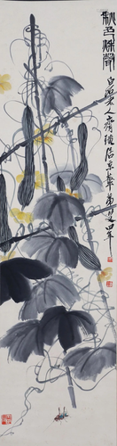 A Chinese Scroll Painting By Qi Baishi