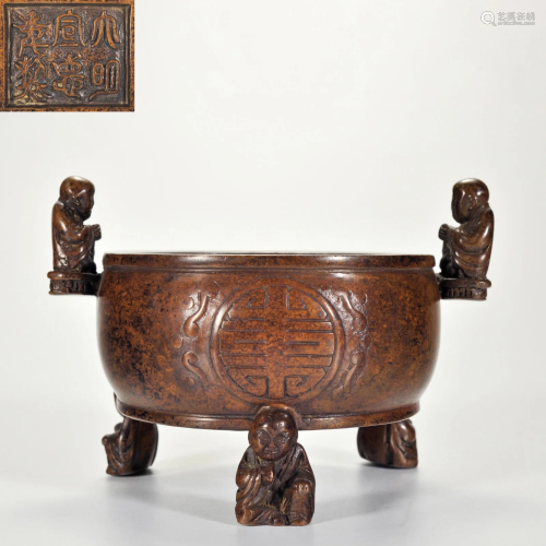 A Bronze Tripod Censser Qing Dynasty