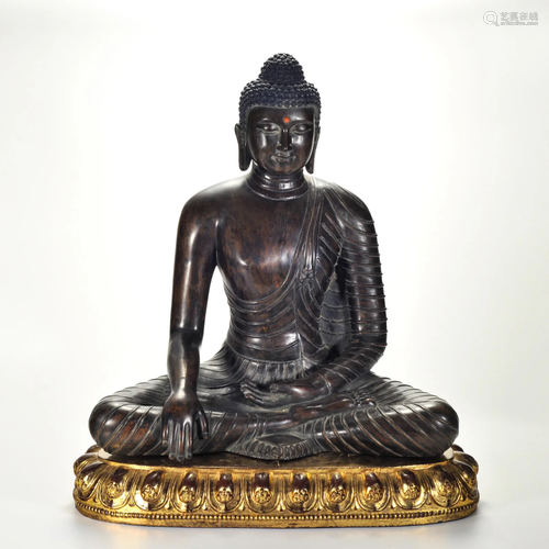 A Bronze Seated Shakyamuni Qing Dynasty