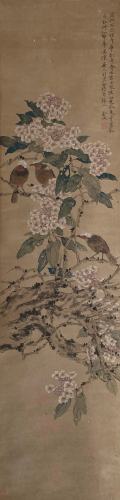 A Chinese Scroll Painting By Jin Cheng