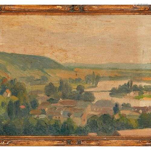 André TOIRMEN (1890-?) Paysage Huile sur carton toilé signée...