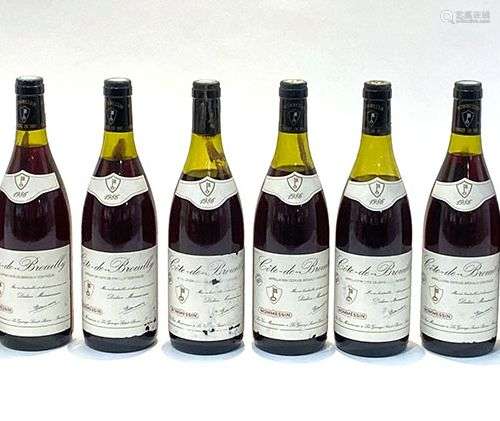 12 Btes Côte de Brouilly Mommessin 1986 Etiquettes et capsul...