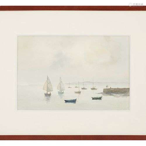 Raoul DECKER (1912-1997) Le Golfe du Morbihan Aquarelle sur ...