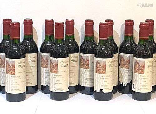 24 demi bouteilles Chateau Ducla, domaines MAU, 1994 7 étiqu...