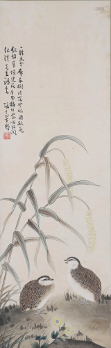 A Chinese Scroll Painting By Zhang Qiyi