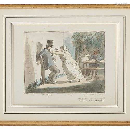 Ecole FRANCAISE vers 1839 Jacques Odry et Mademoiselle Flore...