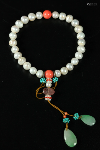 Chinese Buddhist Pearl Bracelet Rosary Fozhu