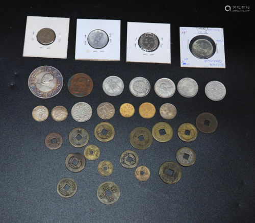 34 Chinese Coins; See Images