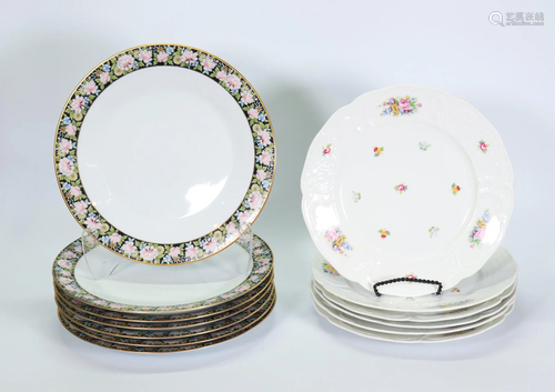 6 Rosenthal Sanssouci 7 Noritake Rima Plates