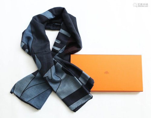 Authentic Hermes 100% Cashmere Printed Scarf