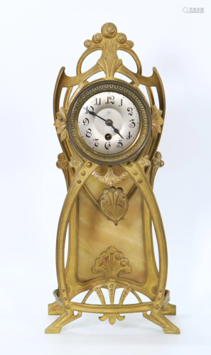 Junghans Co German Jugendstil Art Nouveau Clock