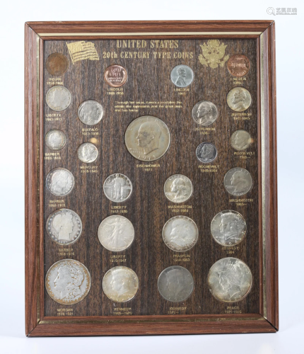25 Coins, Framed; See Images