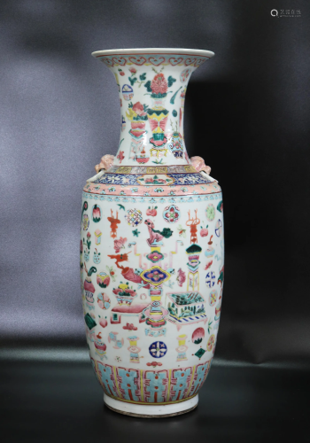 Chinese 19th C Rose Porcelain 