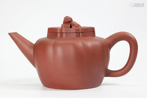 Bing Rong; Chinese Yixing Octagonal Melon Teapot