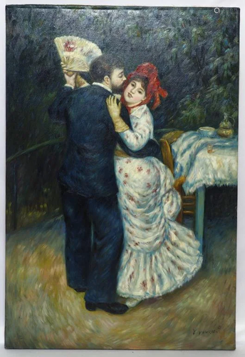 RENOIR REPRODUCTION OIL ON CANVAS PAINTING