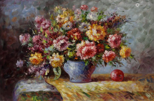 OIL PAINTING ON CANVAS OF STILL LIFE