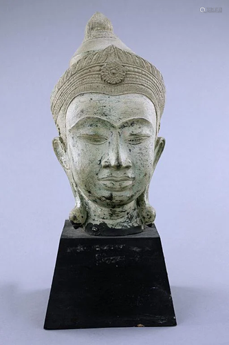 THAI BRONZE HEAD OF BUDDHA