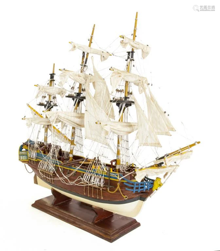 MAGNIFICENT WOODEN MODEL SHIP