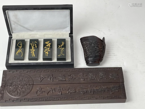 GROUP OF THREE ASSORTED CHINESE ITEMS