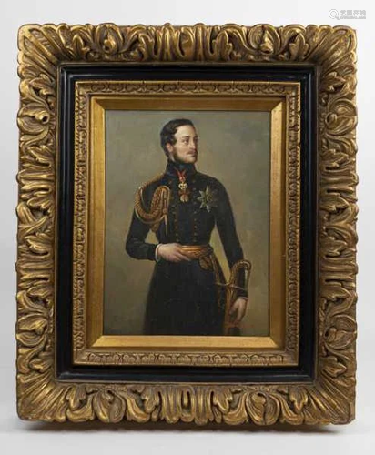 FRAMED OIL PAINTING OF A NOBLE MAN