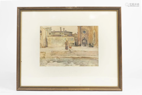 FRAMED PRINT OF A CITY SCENE