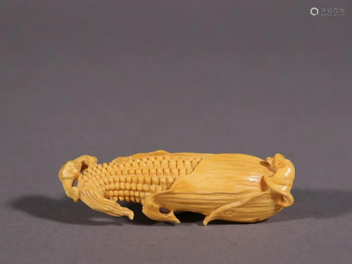 RARE MATERIAL CORN-FORM CARVING