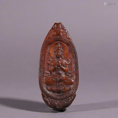 RARE MATERIAL 'GUANYIN' PLAQUE