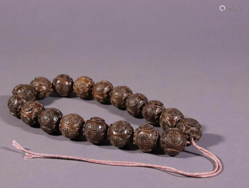 AGARWOOD 'SHOU MEDALLION' ROSARY