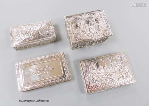 Three early 20th century German 800 standard white metal snu...