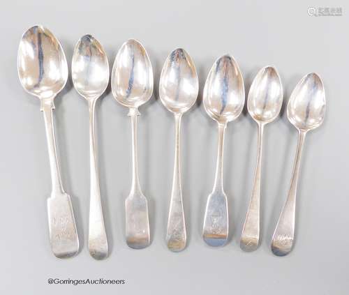 Seven assorted 18th & 19th century Scottish provincial silve...