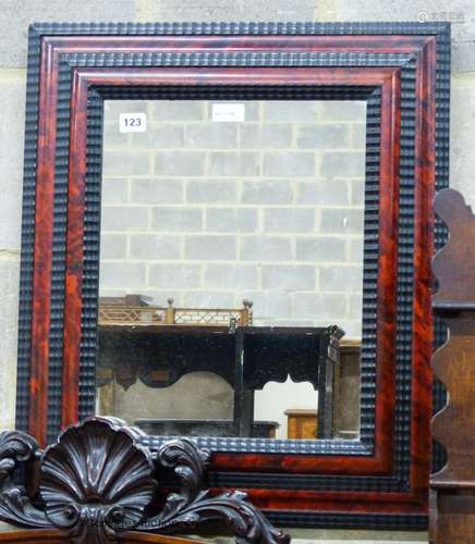 A 19th century Flemish tortoiseshell and ebonised rectangula...