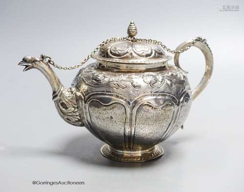 A late 18th/early 19th century Swedish? embossed white metal...